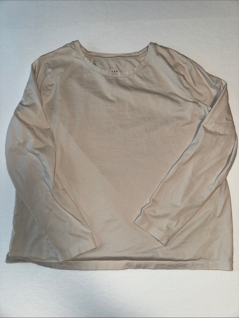 a new day Long-Sleeve Crew Neck Shirt - Beige/Cream
